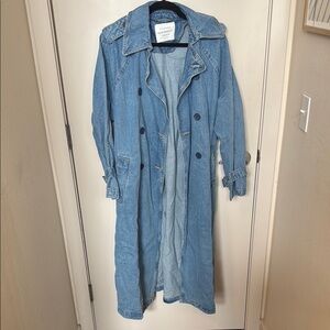 Stradivarius Denim Trench Coat